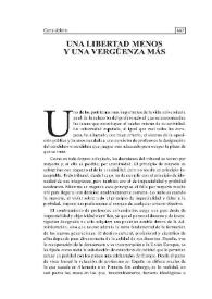 Una libertad menos y una vergüenza más / Josep Aguiló Reglá ... [et al.] | Biblioteca Virtual Miguel de Cervantes