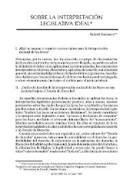 Sobre la interpretación legistaliva ideal | Biblioteca Virtual Miguel de Cervantes