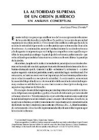 La autoridad suprema de un orden jurídico / José Luis Pérez Triviño | Biblioteca Virtual Miguel de Cervantes