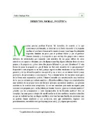 Derecho, moral y política | Biblioteca Virtual Miguel de Cervantes