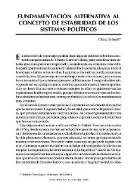 Fundamentación alternativa al concepto de estabilidad de los sistemas políticos / Ulises Schmill | Biblioteca Virtual Miguel de Cervantes