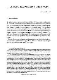 Justicia, igualdad y eficiencia / Liborio Hierro | Biblioteca Virtual Miguel de Cervantes