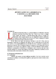 Justificación de la democracia y límites a la decisión por mayorías | Biblioteca Virtual Miguel de Cervantes