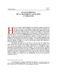 En los márgenes de la legitimidad. Exclusión y ciudadanía | Biblioteca Virtual Miguel de Cervantes