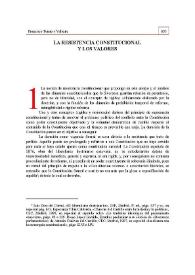 La resistencia constitucional y los valores | Biblioteca Virtual Miguel de Cervantes