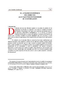 El análisis económico del Derecho : algunas cuestiones sobre su justificación | Biblioteca Virtual Miguel de Cervantes