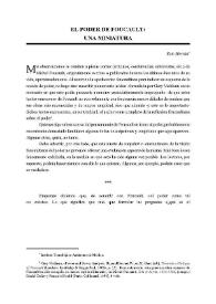 El poder de Foucault: una miniatura / Eric Herrán | Biblioteca Virtual Miguel de Cervantes