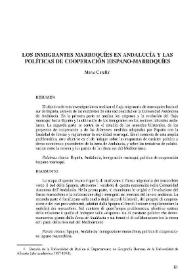 Los inmigrantes marroquíes en Andalucía y las políticas de cooperación hispano-marroquíes | Biblioteca Virtual Miguel de Cervantes