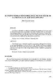 El nuevo modelo industrial en el sector textil de la provincia de Alicante (1970-1991) | Biblioteca Virtual Miguel de Cervantes