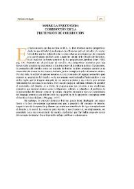 Sobre la pretendida corrección de la pretensión de corrección | Biblioteca Virtual Miguel de Cervantes