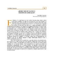 ¿Derechos humanos o derechos liberales? | Biblioteca Virtual Miguel de Cervantes