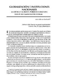 Globalización e instituciones nacionales / José Alberto Garibaldi | Biblioteca Virtual Miguel de Cervantes