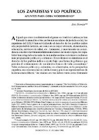 Los zapatistas y lo político / Eric Herrán | Biblioteca Virtual Miguel de Cervantes
