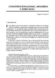 Constitucionalismo, minorías y derecho / Miguel Carbonell | Biblioteca Virtual Miguel de Cervantes