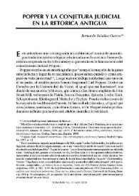 Popper y la conjetura judicial / Bernardo Bolaños | Biblioteca Virtual Miguel de Cervantes