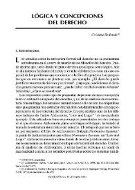 Lógica y concepciones del derecho / María Cristina Redondo | Biblioteca Virtual Miguel de Cervantes