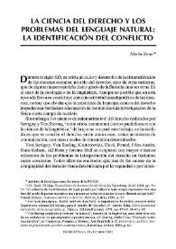 La ciencia del derecho y los problemas del lenguaje natural / María Bono | Biblioteca Virtual Miguel de Cervantes