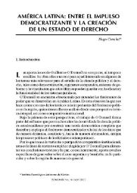 América Latina: entre el impulso democratizante y la creación de un Estado de derecho / Hugo Concha | Biblioteca Virtual Miguel de Cervantes