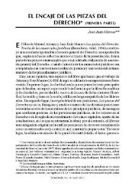 El encaje de las piezas del derecho. Primera parte / José Juan Moreso | Biblioteca Virtual Miguel de Cervantes
