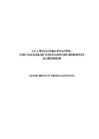 La literatura infantil : las palabras martianas de Herminio Almendros / Diosvany Ortega González | Biblioteca Virtual Miguel de Cervantes