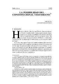 La posibilidad del constitucional thayeriano | Biblioteca Virtual Miguel de Cervantes