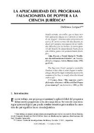 La aplicabilidad del programa falsacionista de Popper a la ciencia jurídica / Guillermo Lariguet | Biblioteca Virtual Miguel de Cervantes