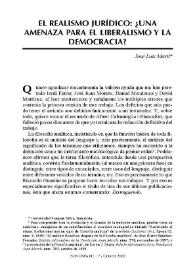 El realismo jurídico: ¿una amenaza para el liberalismo y la democracia? / José Luis Martí | Biblioteca Virtual Miguel de Cervantes