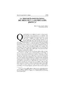 La dimensión institucional del derecho y la justificación jurídica / Manuel Atienza y Juan Ruiz Manero | Biblioteca Virtual Miguel de Cervantes
