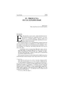 El problema de la estabilidad | Biblioteca Virtual Miguel de Cervantes