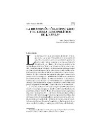 La dicotomía público/privado y el liberalismo político de J. Rawls | Biblioteca Virtual Miguel de Cervantes
