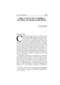 Presupuestos de un modelo racional de legislación penal | Biblioteca Virtual Miguel de Cervantes
