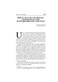 Después, más alto y excepcional. Criterios de solución de incompatibilidades normativas | Biblioteca Virtual Miguel de Cervantes