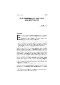 Responsabilidad de rol y directrices | Biblioteca Virtual Miguel de Cervantes