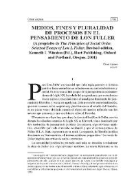 Medios, fines y pluralidad de procesos en el pensamiento de Lon Fuller | Biblioteca Virtual Miguel de Cervantes