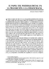 El papel del poder judicial en la transición a la democracia / Ernesto Garzón Valdés | Biblioteca Virtual Miguel de Cervantes
