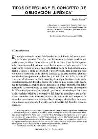 Tipos de reglas y el concepto de obligación jurídica / Pablo Perot | Biblioteca Virtual Miguel de Cervantes