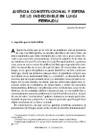Justicia constitucional y esfera de los indecidible en Luigi Ferrajoli / Adrián Rentería | Biblioteca Virtual Miguel de Cervantes