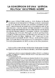 La concepción de una "justicia política" de Otfried Höffe / David Sobrevilla | Biblioteca Virtual Miguel de Cervantes