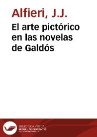 El arte pictórico en las novelas de Galdós | Biblioteca Virtual Miguel de Cervantes