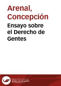Ensayo sobre el Derecho de Gentes / Concepción Arenal | Biblioteca Virtual Miguel de Cervantes