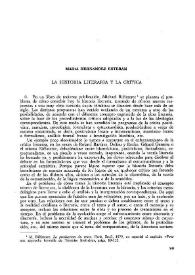 La historia literaria y la crítica / María Hernández Esteban | Biblioteca Virtual Miguel de Cervantes