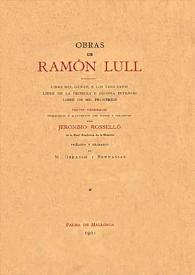 Libre del gentil e los tres savis / Ramon Llull | Biblioteca Virtual Miguel de Cervantes