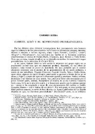 Gabriel Miró y el movimiento prerrafaelista / Carmen Riera | Biblioteca Virtual Miguel de Cervantes
