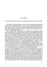 Literary studies, cultural studies : The case for a Cease-Fire / Eva Kushner | Biblioteca Virtual Miguel de Cervantes