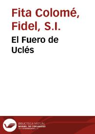 El Fuero de Uclés | Biblioteca Virtual Miguel de Cervantes