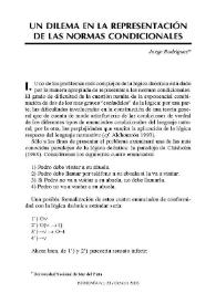 Un dilema en la representación de normas condicionales / Jorge L. Rodríguez | Biblioteca Virtual Miguel de Cervantes