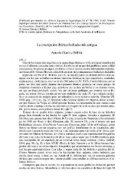 La inscripción ibérica fechada más antigua / Antonio García y Bellido | Biblioteca Virtual Miguel de Cervantes