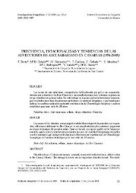 Frecuencia, estacionalidad y tendencias de las advecciones de aire sahariano en Canarias : (1976-2003) / P. Dorta ... [et al] | Biblioteca Virtual Miguel de Cervantes