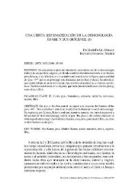 Una cierta sistematización de la demonología árabe y sus orígenes (I) / Rodolfo Gil Grimau | Biblioteca Virtual Miguel de Cervantes