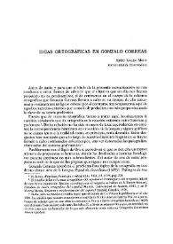 Ideas ortográficas en Gonzalo Correas / Sixto Galán Melo | Biblioteca Virtual Miguel de Cervantes